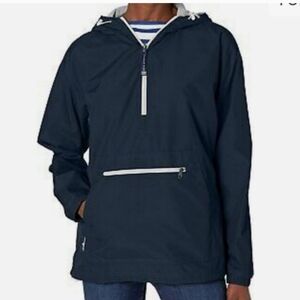 CHARLES RIVER Apparel Chatham Anorak  Blue Hoodie Jacket Size Large